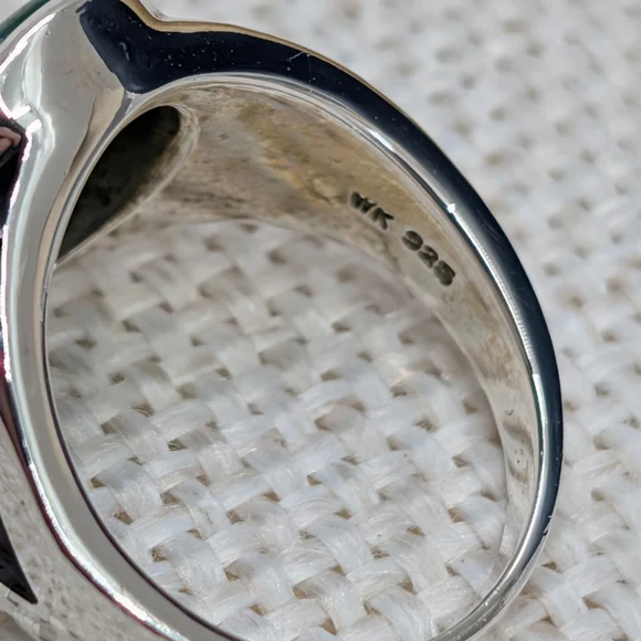 Whitney Kelly 925 Silver Malachite Opal Ring Sz 5.75 - Picture 14 of 17